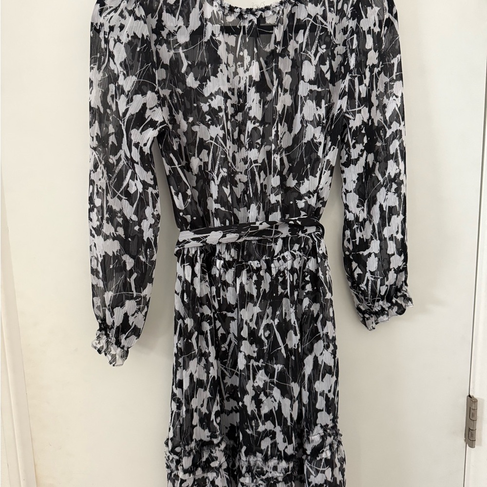 Elegant Black and White Women's Dress